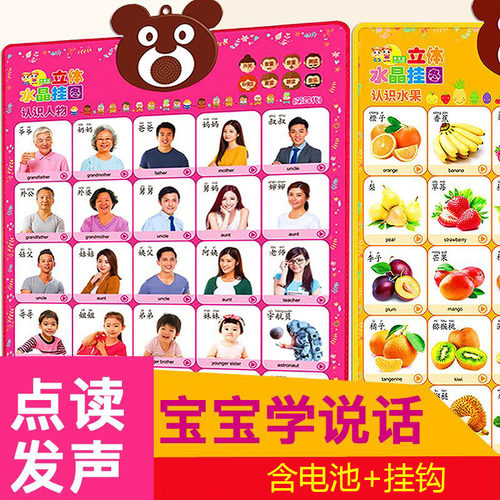 幼儿童宝宝早教有声挂图点读发声