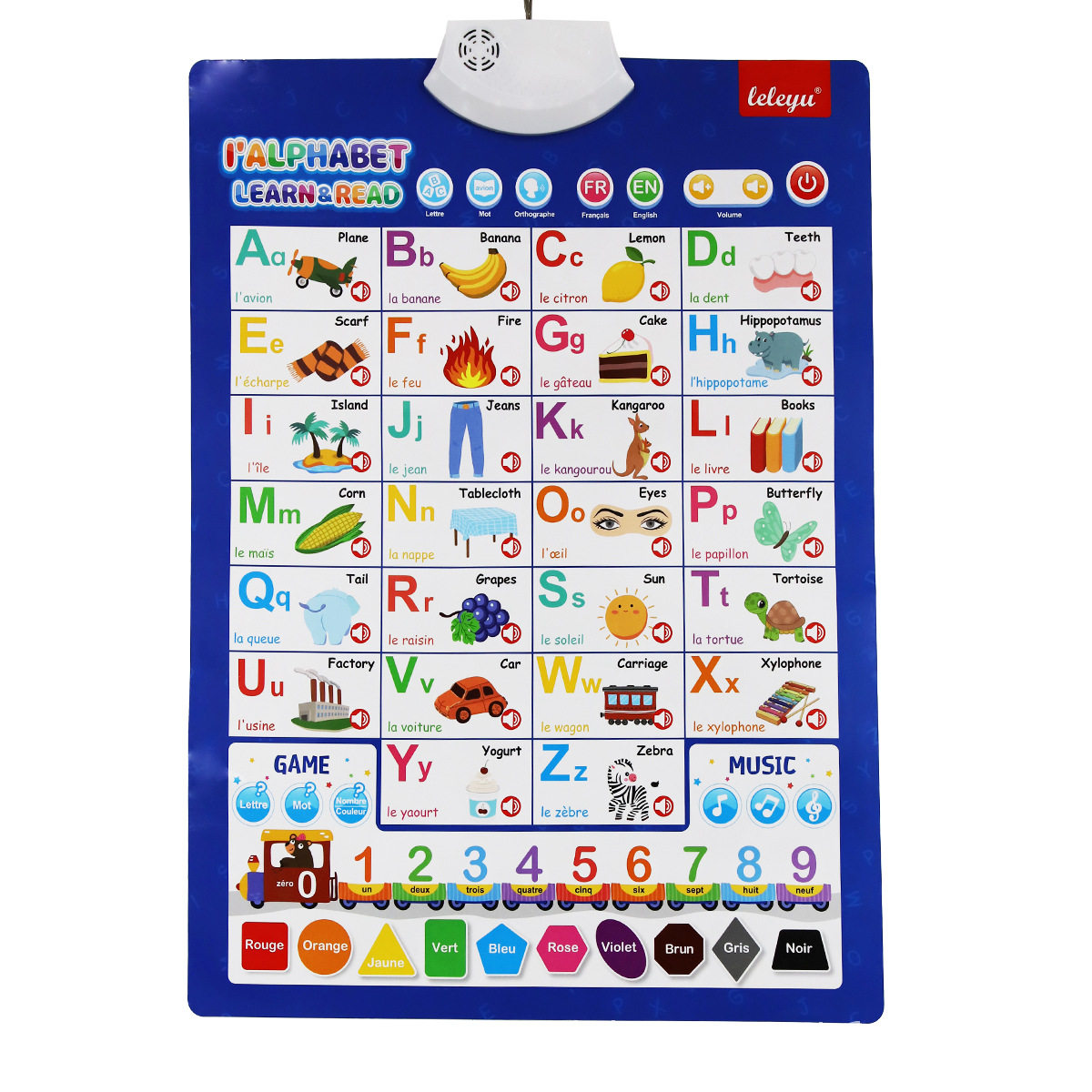 儿童外贸出口法语字母有声挂图益智玩具法国留学基础学习考试问答