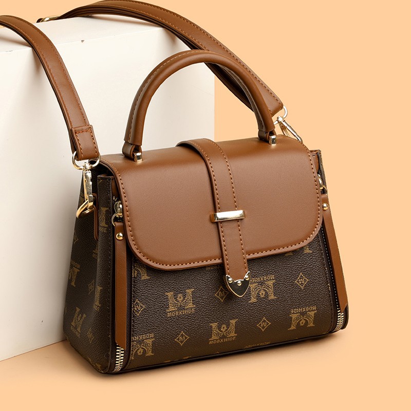 2025新款简约通勤斜挎包印花百搭洋气休闲欧美爆款质感单肩包