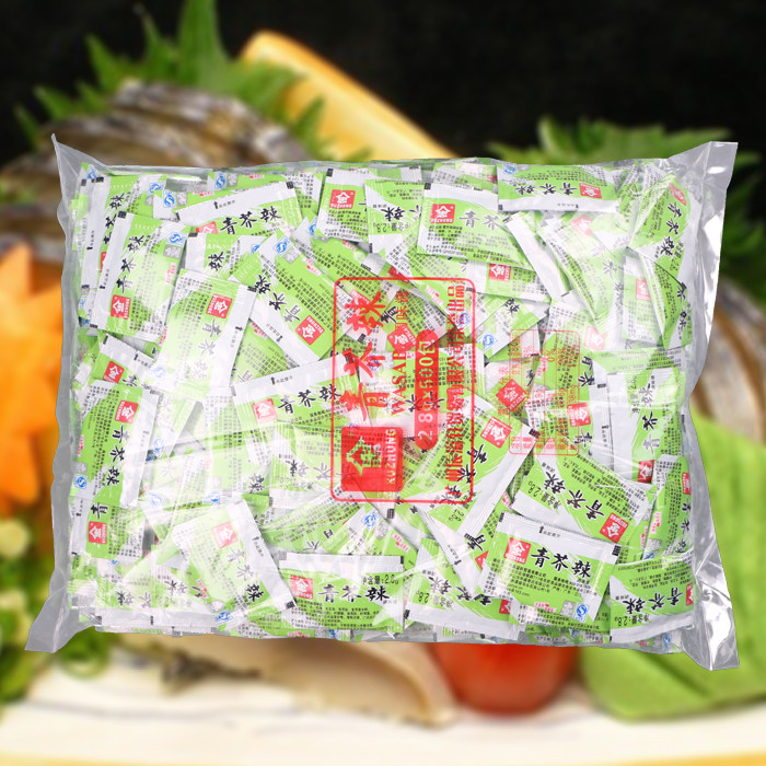入忠牌打包芥辣小包装青芥辣芥末 外卖寿司用芥末小包500小包