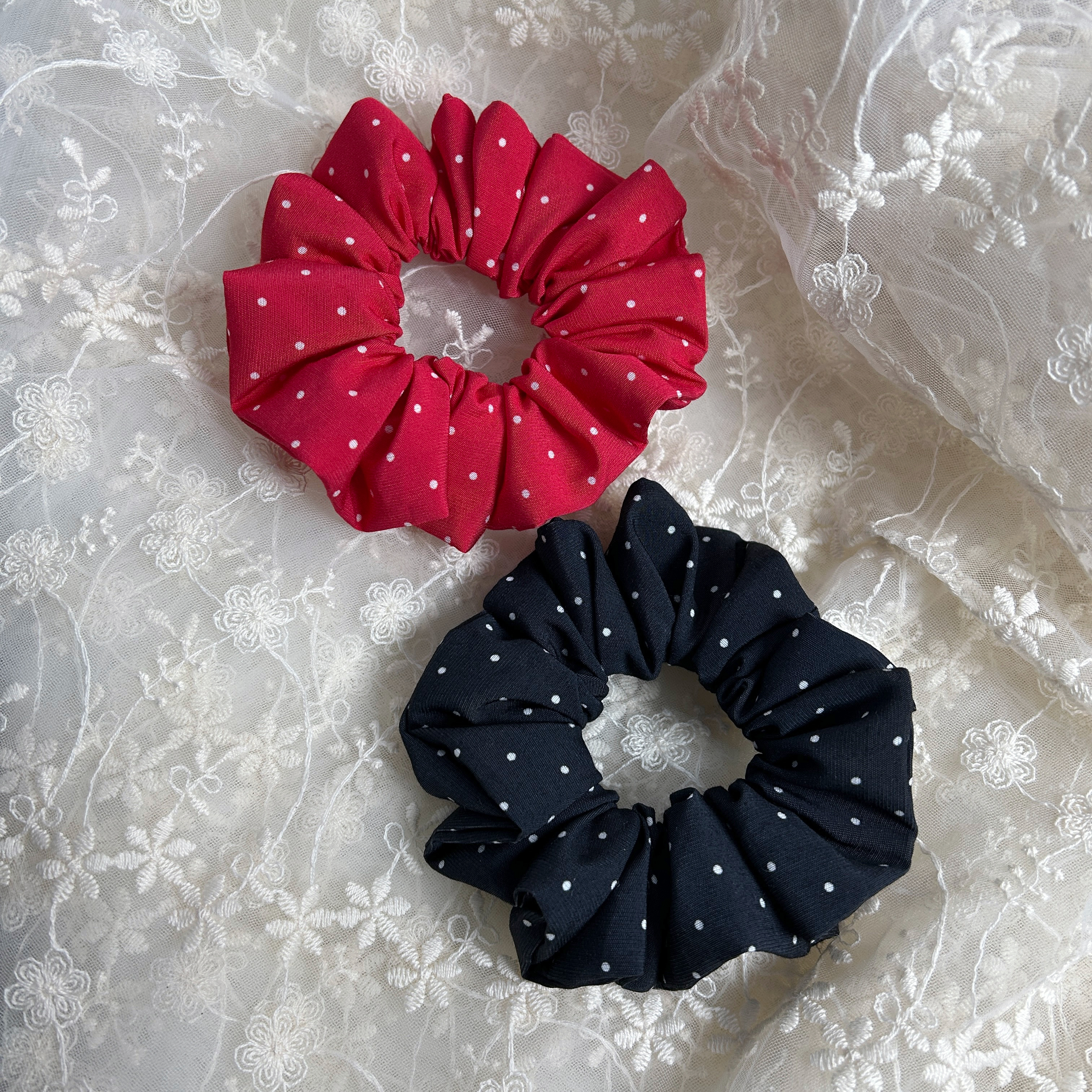 韩国波点洋气百搭大肠发圈金典系列高级感发绳头发头绳橡皮筋发饰