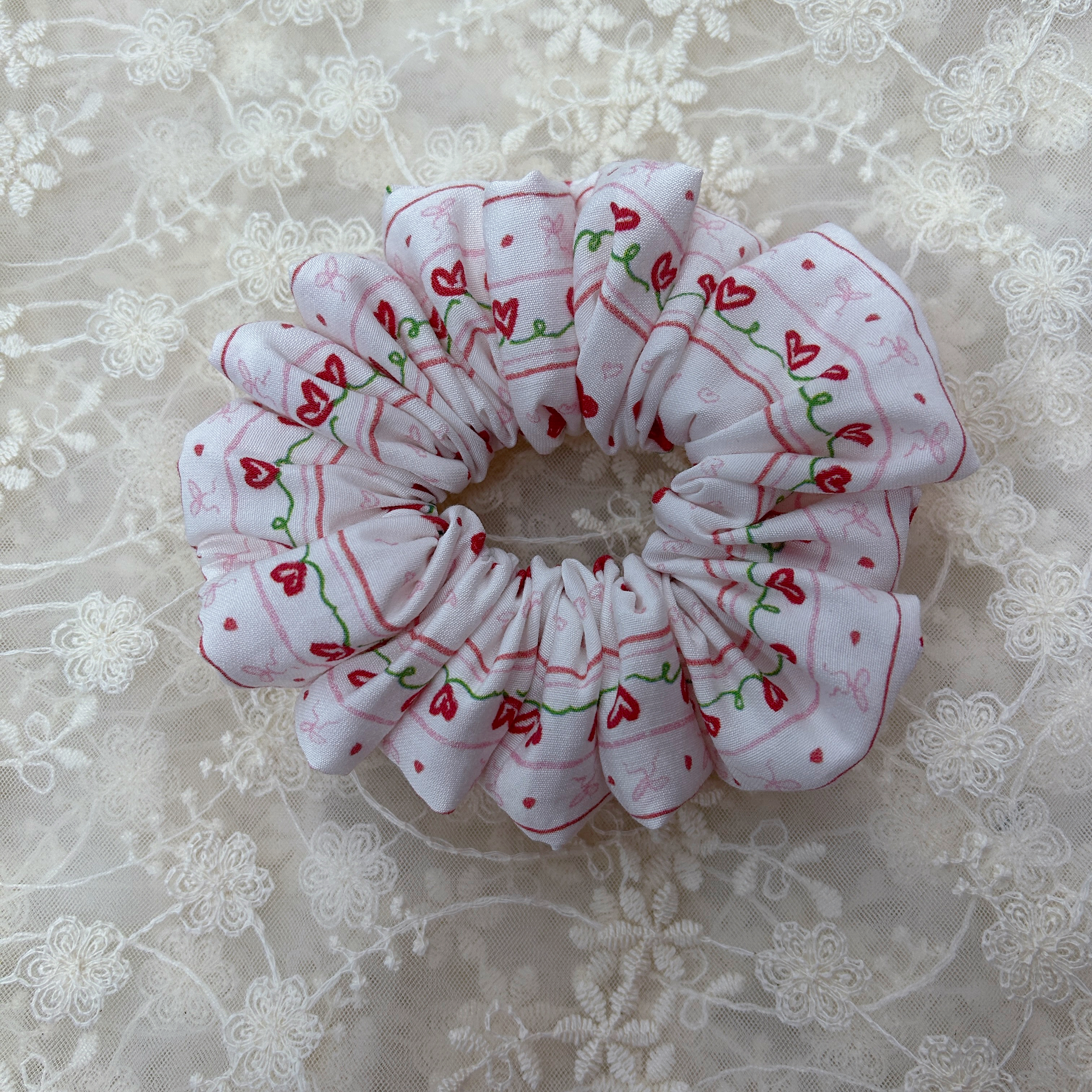 韩国甜美系爱心款大肠发圈发绳轻奢高级感爆款高弹力加粗新款发圈