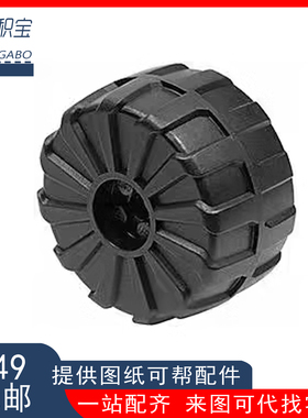 LEGO乐高 2515 54x30mm 硬塑轮子 黑色 6097664 6468516