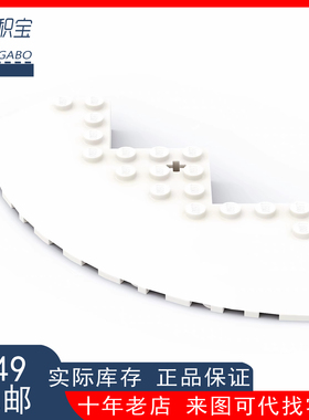 LEGO乐高 58846白色  10x10 33度斜坡 1/4圆形转角 特殊件6284048