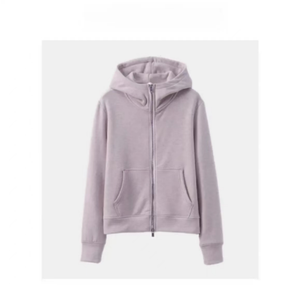 【风信紫】加厚保暖重磅汉麻棉一件过冬双拉链连帽卫衣外套24310