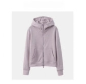 风信紫 加厚保暖重磅汉麻棉一件过冬双拉链连帽卫衣外套24310