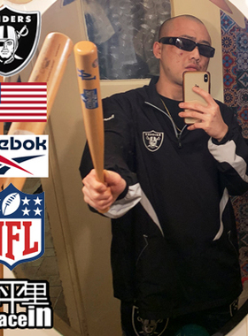 【北京现货】OAKLAND RAIDERS NFL REEBOK老锐步经典匪帮防风夹克