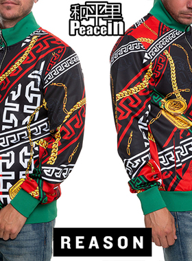 【北京现货】Reason Italia 黑手党 MAFIA  hiphop运动夹克  金链