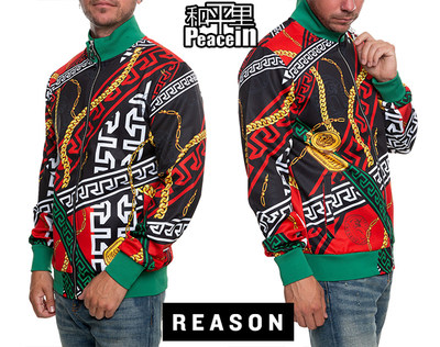 【北京现货】Reason Italia 黑手党 MAFIA  hiphop运动夹克  金链