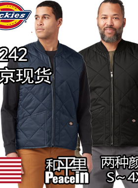 【北京现货】Dickies TE242 钻石格马甲 美式棉背心classic经典款