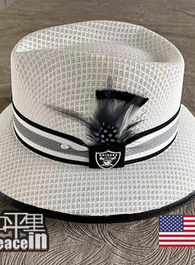 【北京现货】美式 西海岸街头突袭者RAIDERS礼帽 NFL白色手工制造