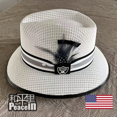 【北京现货】美式 西海岸街头突袭者RAIDERS礼帽 NFL白色手工制造