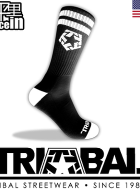 【北京现货】TRIBAL GEAR黑色中帮袜袜子WESTCOAST西海岸老牌街舞