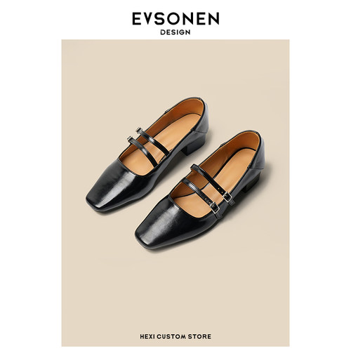 EVSONEN单鞋欧美T型绑带