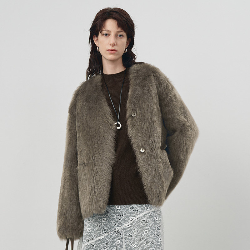 【钱老板推荐】SINBOS香雾 托斯卡纳皮毛一体女羊羔毛外套