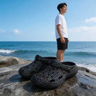 新款洞洞鞋女夏季外穿防滑包头凉拖居家浴室沙滩两用百搭懒人拖鞋