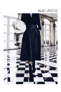 法式浪漫 欧美lady 大摆伞裙过膝半裙 仿皮pu大口袋太阳皮裙