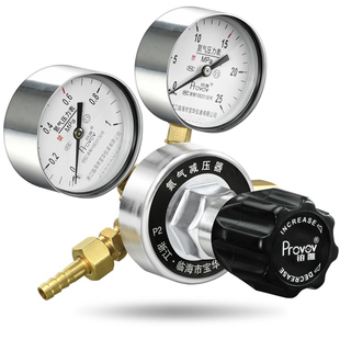 铂唯高精度全铜氮气减压器1*25钢瓶减压阀消防灭火实验室YQD-10