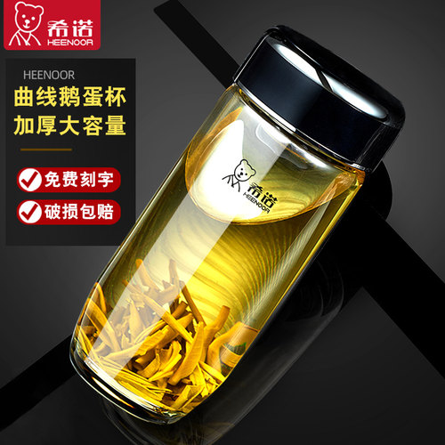 希诺单层大容量玻璃杯鹅蛋杯