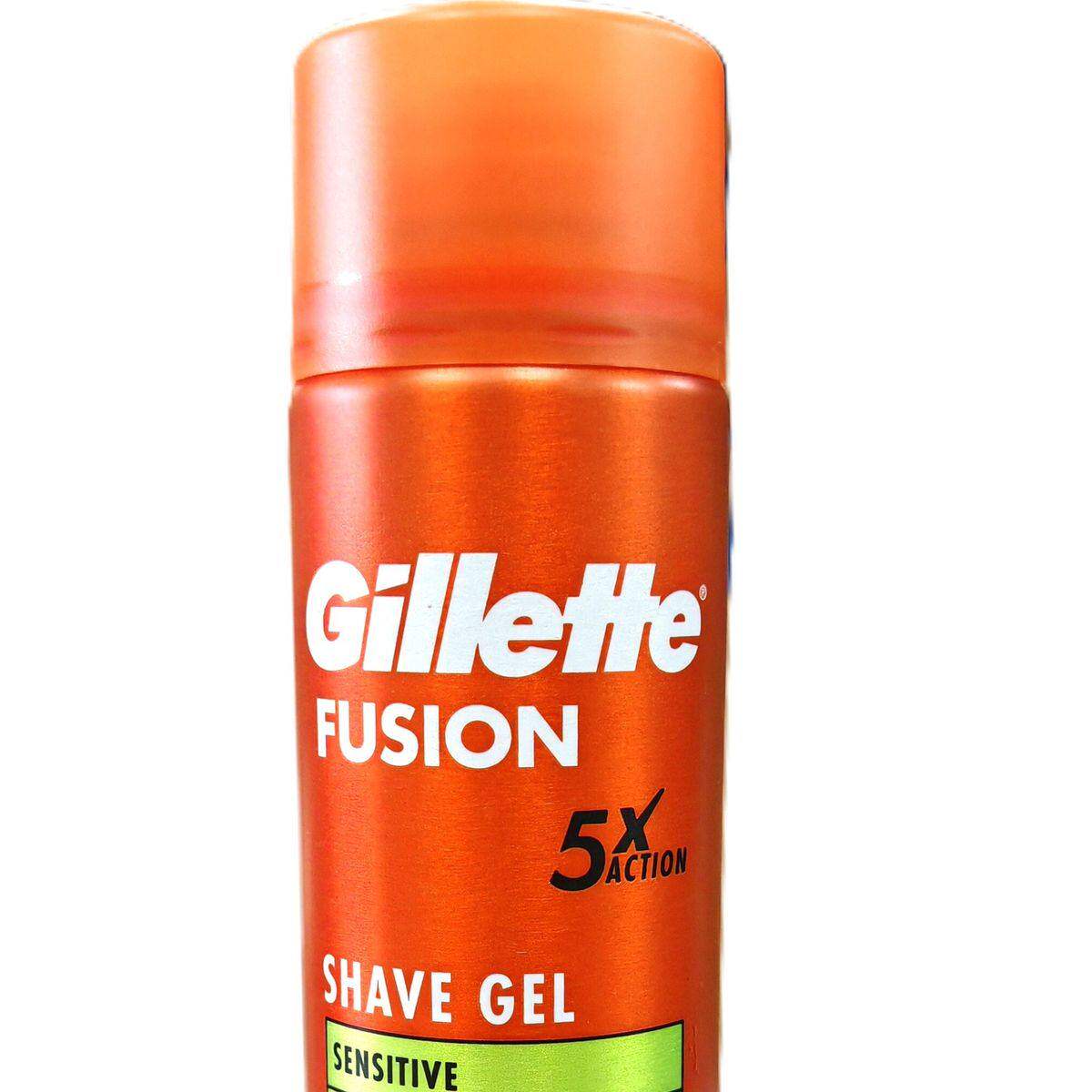 Gillette吉列FUSION防敏刮胡啫喱200ml为敏感肌肤设计杏仁油成分