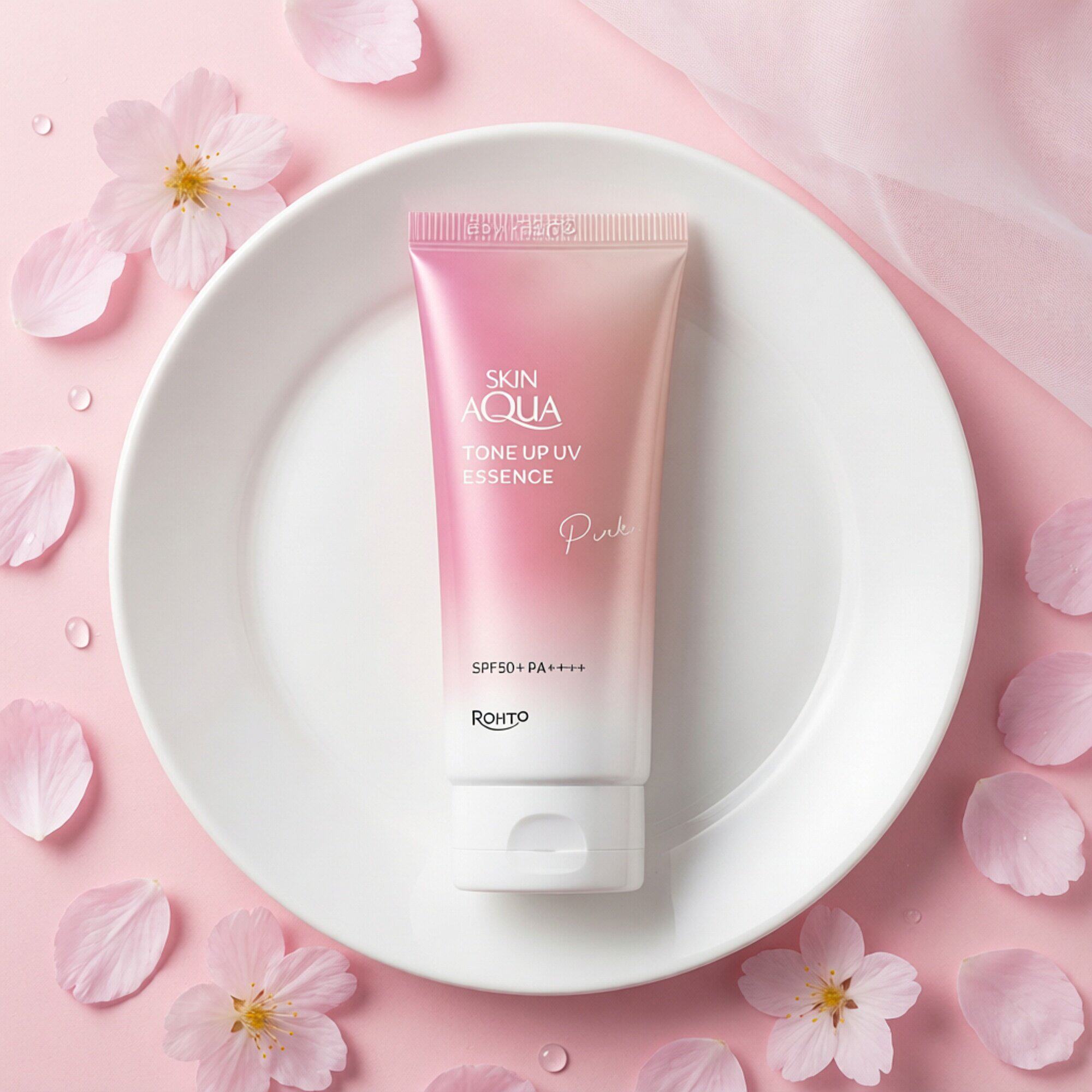 Skin Aqua美肌亮肤防晒隔离霜80g玫瑰粉SPF50+PA++++海边登山旅游