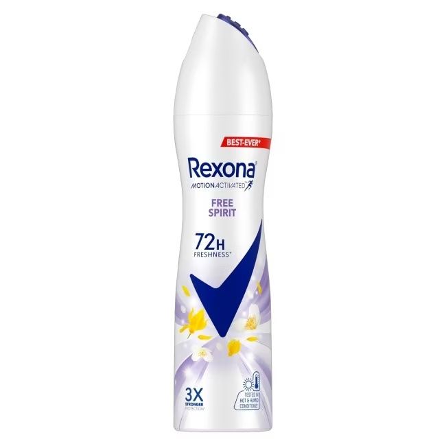 Rexona 女士止汗喷雾135ml自由舒畅无刺激运动便携持久免洗无香版