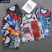 男童背心夏季 薄款 青少年速干冰丝无袖 胖童装 加肥加大背心12 13潮8