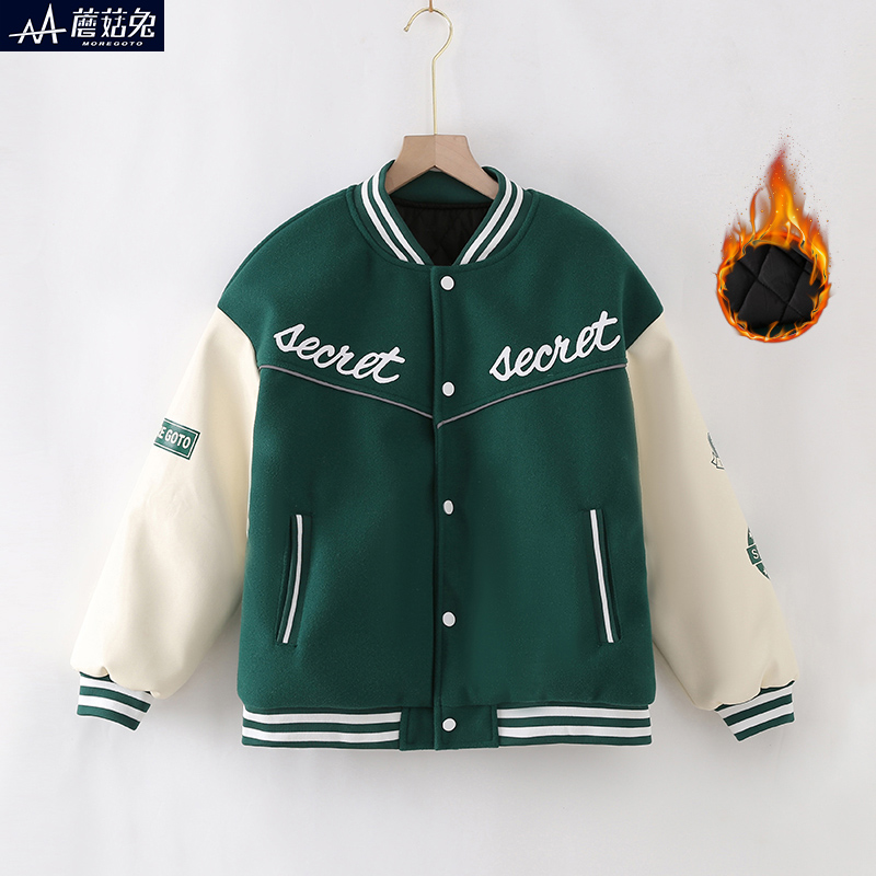 胖男童夹棉外套秋冬款加肥加大码