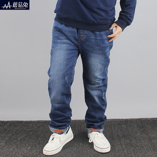 胖男童牛仔裤春秋款加肥加大码