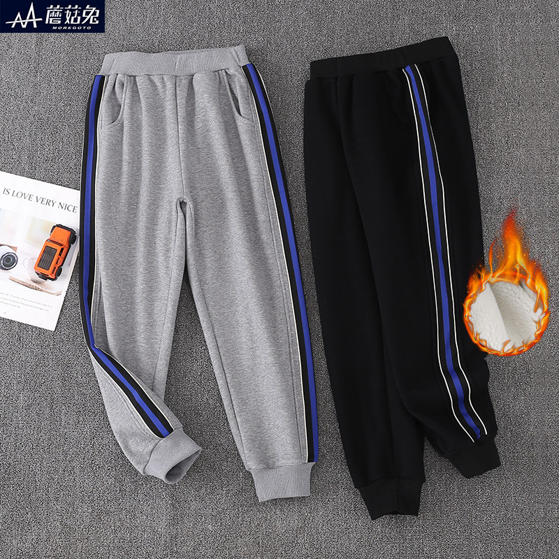 胖童装男童加绒运动裤秋冬款中大童胖孩子加肥加大码一体绒长裤潮