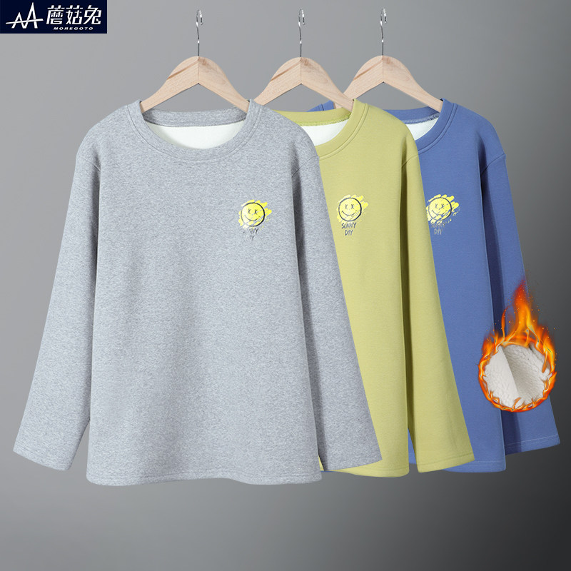 胖男童加绒保暖秋衣加肥加大码