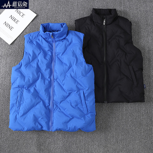 胖男童马甲秋冬款内穿夹棉背心中大童加肥加大胖男孩马夹外穿加厚
