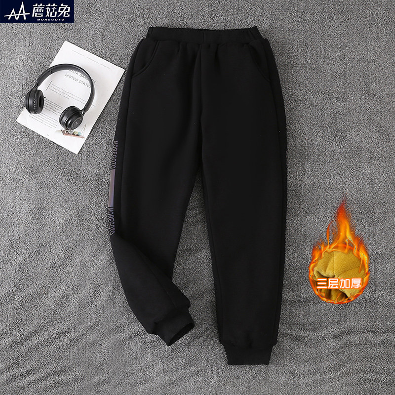 胖男童三层夹棉冬裤加肥加大码