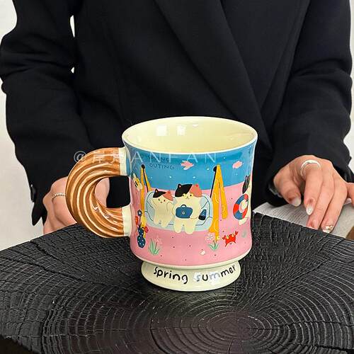 可爱童趣马克杯卡通陶瓷杯