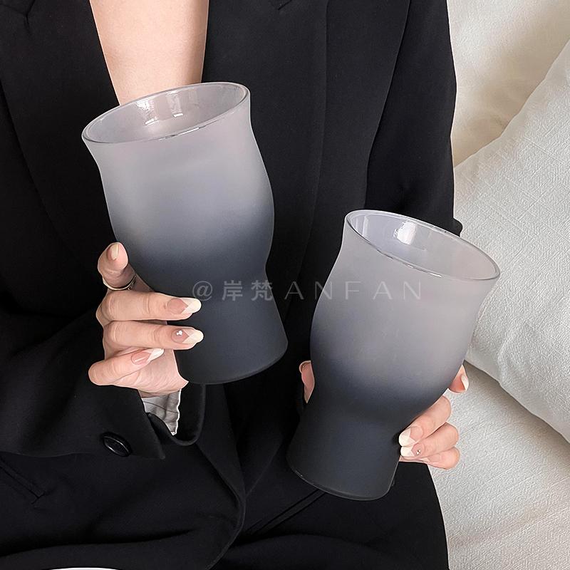 中古风玻璃杯高颜值冷饮杯