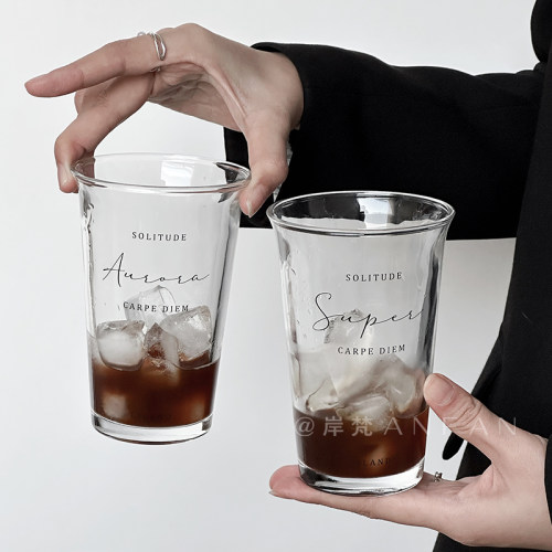 ins风个性创意字母反口玻璃杯