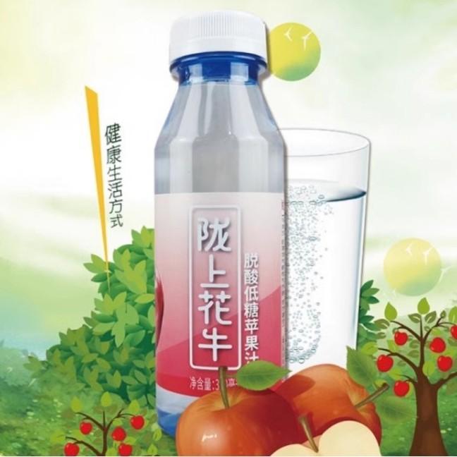陇上花牛脱酸低糖苹果汁整箱