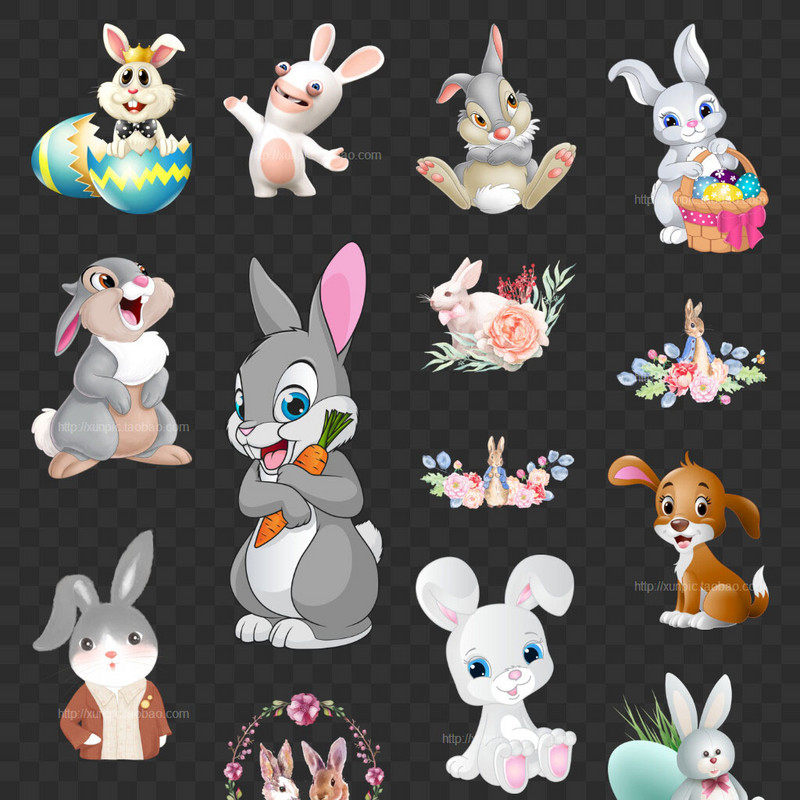 卡通兔子素材小白兔图片png素材 免扣透明素材 兔子 rabit