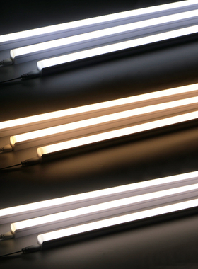 t5灯管一体化led日光灯长条1.2米暖黄色白光暖光家用全套节能光管