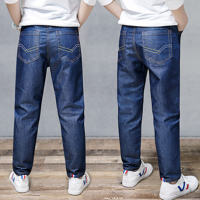 男童牛仔裤春秋大童胖男孩休闲裤
