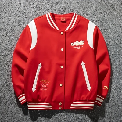 【关晓彤同款】安踏好事发生女冬季新年红色棒球外套162518727N