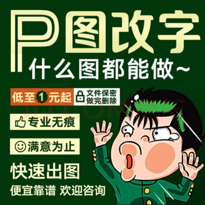 ps修图专业P图片处理无痕改PDF