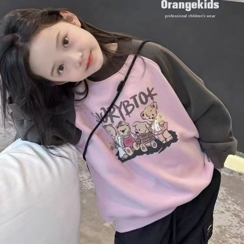 女童春秋款卫衣儿童休闲打底衫