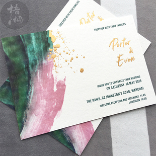 450g特种艺术厚纯棉纸浮雕烫金凹凸名片邀请函柬帖印刷定订制作做