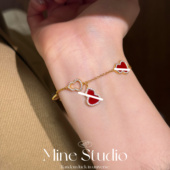 Mine Studio｜代工款 葫芦Q手链女红玛瑙流苏新年镶钻手链福禄礼物