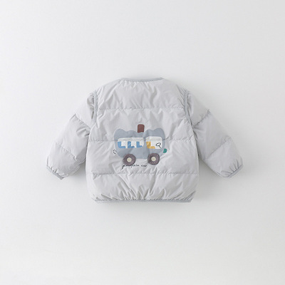 男童羽绒内胆秋冬新款男宝轻薄保暖白鸭绒外套婴幼儿卡通衣服 a类