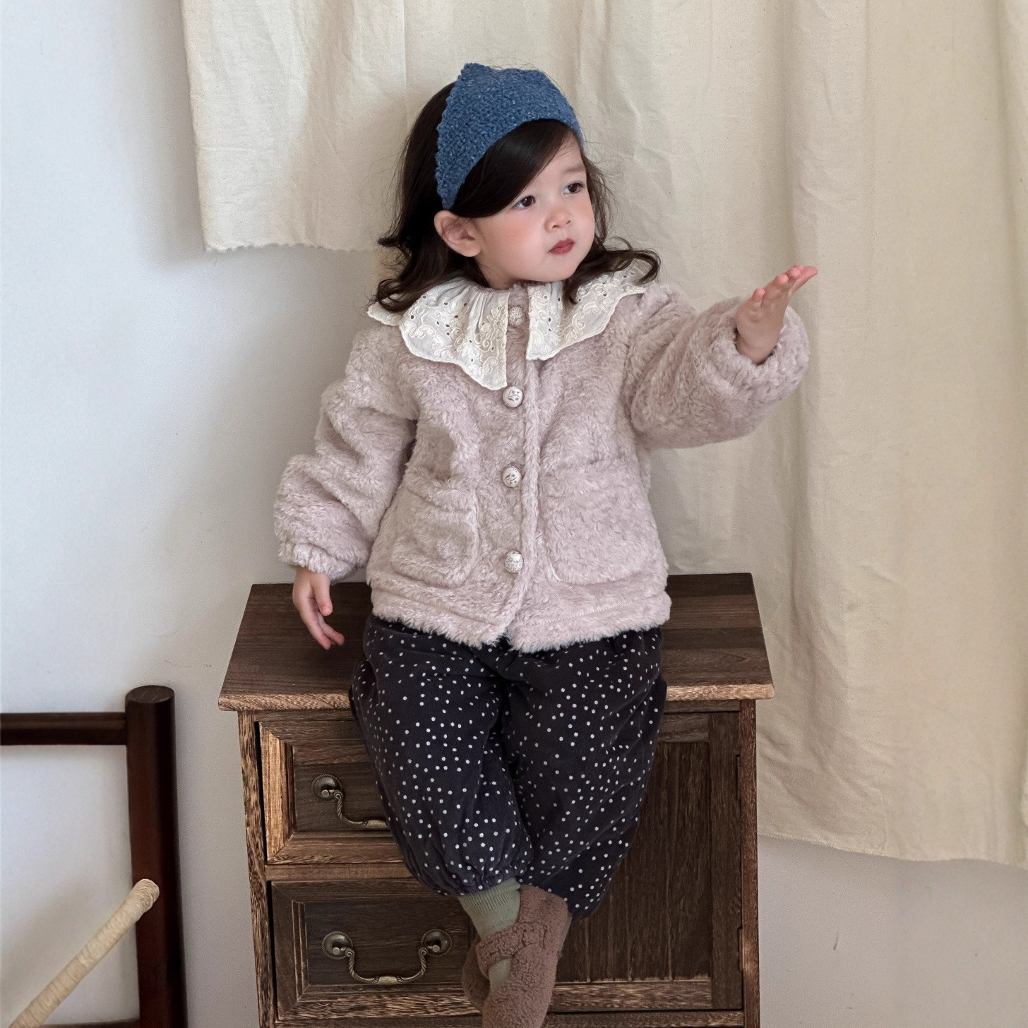 儿童服装2025新款韩版童装秋冬衣服小宝宝外套女童加厚碎花裤