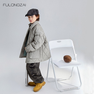 亲子装冬季新男女童中大童加绒加厚棉衬衫内搭保暖夹克可外穿外套