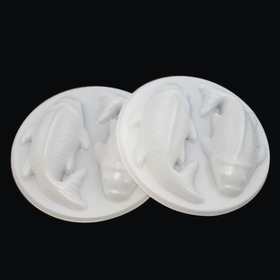 年糕锦鲤模具双小鱼型八宝饭山楂鲤鱼冻千层糕甜果蒸模吸塑包装盒