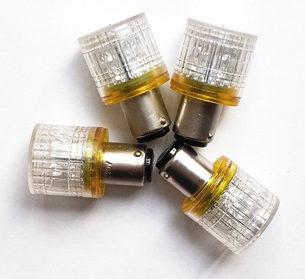 交流AC机床指示灯报警灯12V24V110V220V卡口LED带罩插口灯泡B15